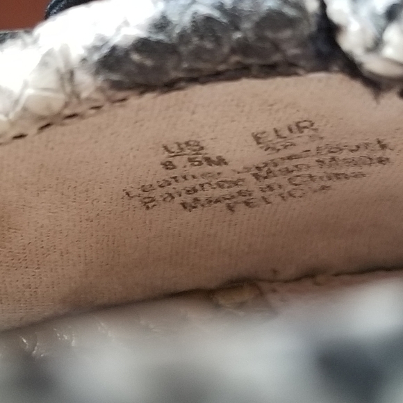 SAM EDELMAN "Felicia" Snake-Print Leather Ballet Flats - Size 8.5 - Picture 4 of 7